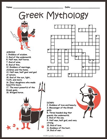 greek mythology crossword puzzle|Greek Mythology Crossword Quiz